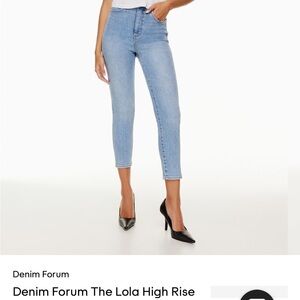 Denim Forum Black  Lola High Rise Skinny Crop Women's Jeans